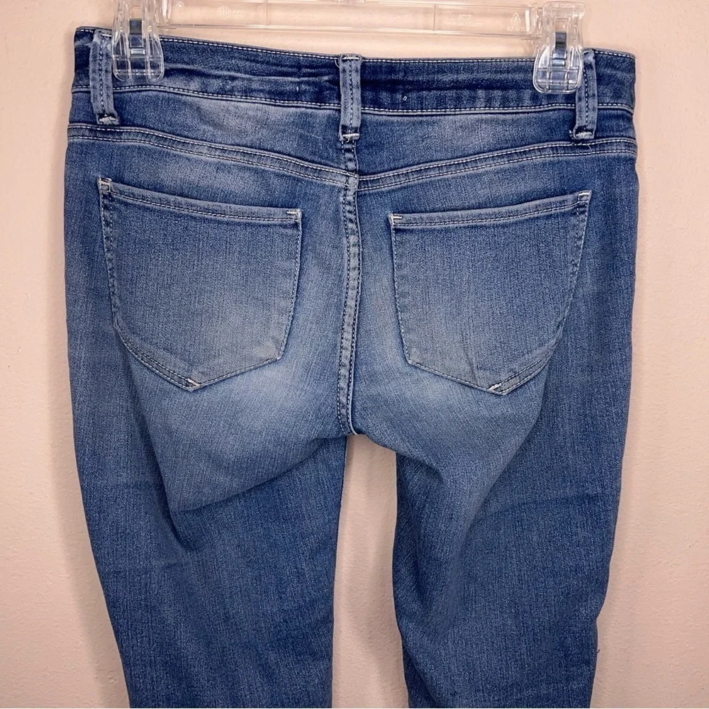 SIZE 1 NO BOUNDARIES BLUE JUNIORS SKINNY JEANS DISTRESSED STRETCH